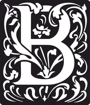 Personalized monogram initial letter b