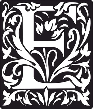 Personalized monogram initial letter e