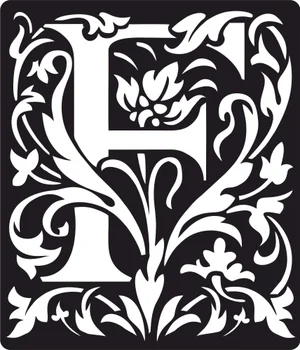 Personalized monogram initial letter f