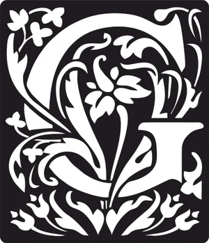 Personalized monogram initial letter g