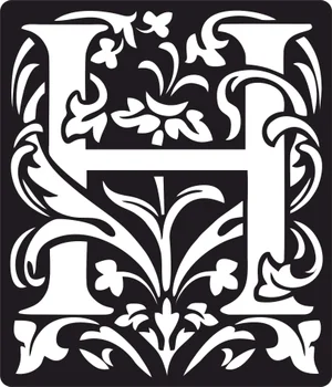 Personalized monogram initial letter h