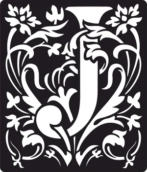 Personalized monogram initial letter j