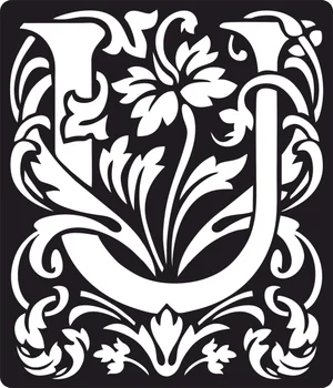 Personalized monogram initial letter u