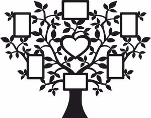 Pictures frame holder memories tree for family member