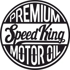 Premium speed king motor oil retro sign