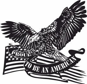 Proud to be an american eagle flag military