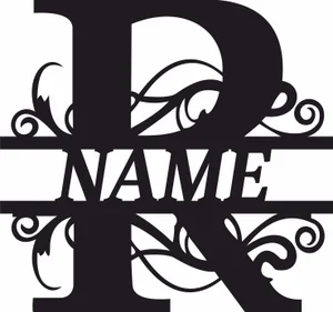 R letter name monogram
