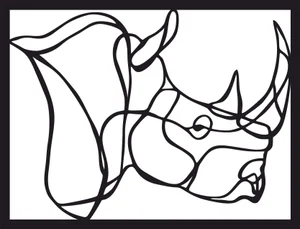 Rhinoceros wall home decor