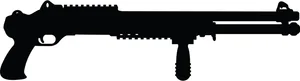 Rifle gun silhouette arms