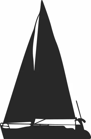 Sailboat silhouette ship