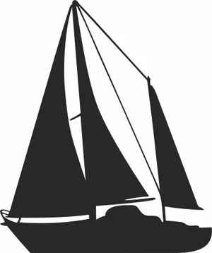 Sailboat ship silhouette