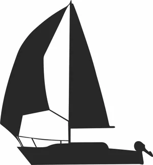 Sailboat ship silhouette