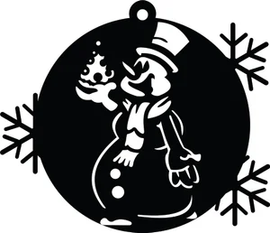 Snowman christmas ornament