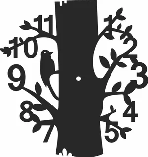 Tree branche wall clock