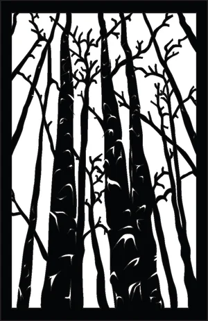 Tree branches decorative panel