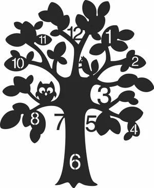 Tree wall clock
