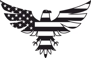 Usa eagle with flag