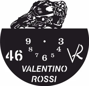 Valentino rossi wall clock