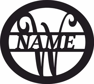 W monogram sign