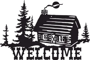 Welcome sign old house
