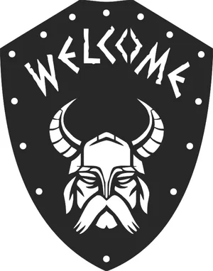 vinking Welcome sign