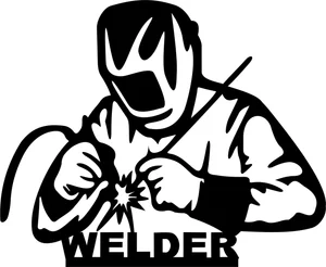 Welder iron man sign
