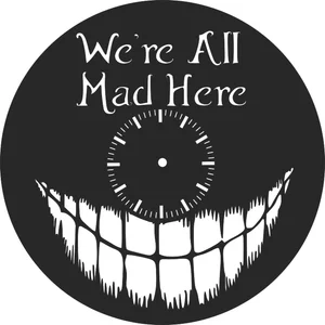 We're all made here  wall clock