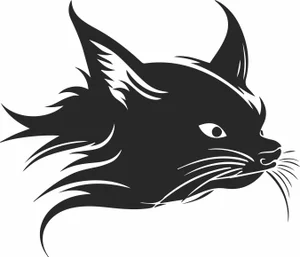 Cat face Animal Silhouette
