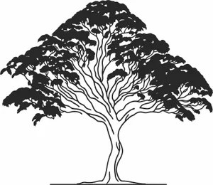 black Tree vector Silhouette