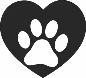 heart Dog Paws clipart