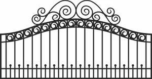 ornate wrought gate
