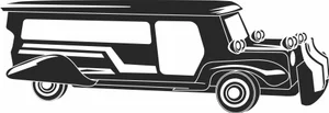 Philippine Jeepney Side Silhouette Illustration