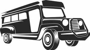 Jeepney Silhouette Illustration