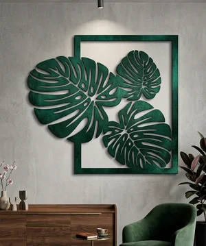 Monstera leaf wall art
