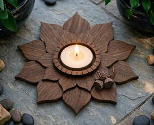 3 Layer Lotus Tealight Candle Holder