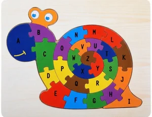 Alphabet Snail Puzzle Learning Jigsaw Toy for Kids