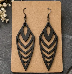 Arrowhead Geometric Leaf Dangle Earrings