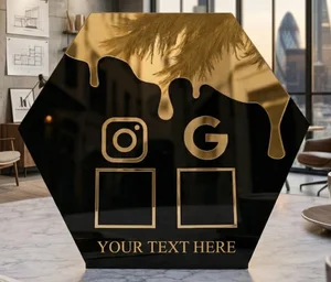 Custom Hexagon Social Media Sign