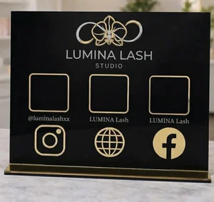 Custom Social Media and QR Code Business Sign