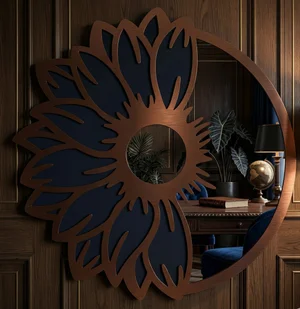 Large Sunflower Silhouette Mirror