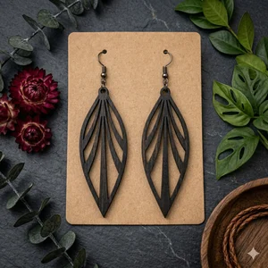 Leaf Dangle Earrings Lightweight Boho Teardrop