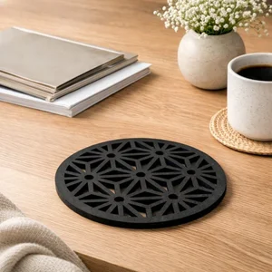 Round Geometric Asanoha Trivet and Coaster