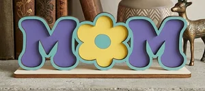 Floral Layered Wooden Mom Stand