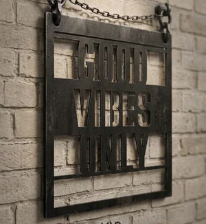 Good Vibes Only Typography Wall Decor Vector