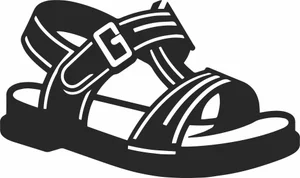 Buckled Summer Sandal Vector
