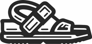 Chunky Sport Sandal Vector Icon