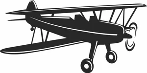 Classic Antique Airplane Vector Art