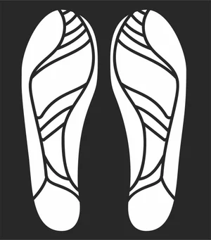 Flip Flop Sole Footprints