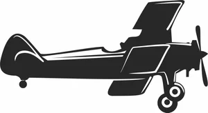 Old Fashioned Biplane vector