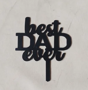 Best Dad Ever Cake Topper Design